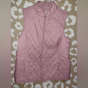 Mauve Pink Quilted Vest